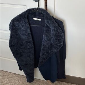 Oasis Dark Blue Teddy Jacket